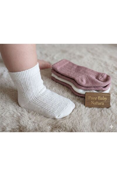 PURE BABY NATURA 3 Pack Baby Socks