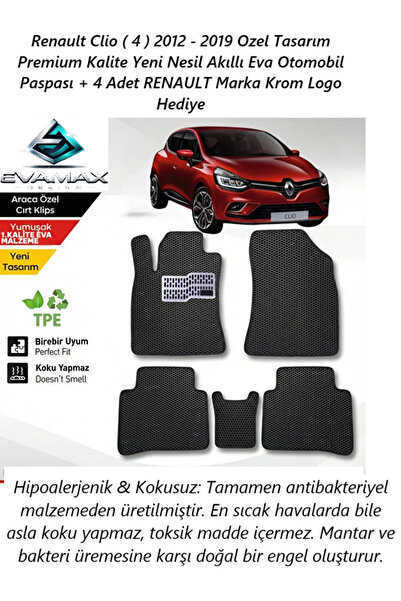 Evamax Design Renault Clio ( 4 ) 2012 - 2019 Özel Tasarım Premium Kalite Yeni...