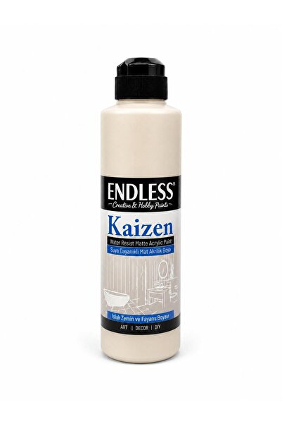 Endless Hobby Paint Kaizen Islak Zemin Ve Fayans Boyası Fil Dişi 250ml + Kata...
