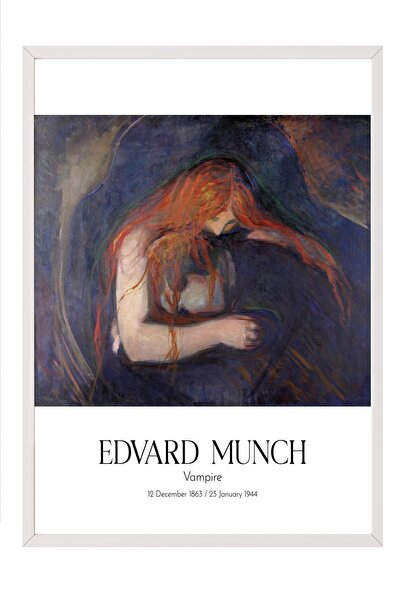 Postifull Edvard Munch - Vampir, slika u belom okviru, umetnička serija BR:11...