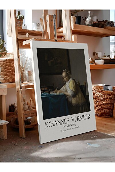 Postifull Johannes Vermeer - a Lady Writing, Canvas Painting, Art Series No:1...