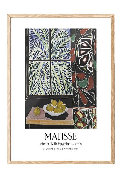 Postifull Matisse - Interijer sa egipatskom zavesom, slika u drvenom okviru, ...