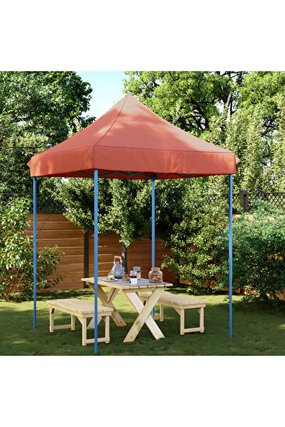 vidaxl Cort de petrecere pliabil Pop-Up, 200x200x306 cm, teracotă