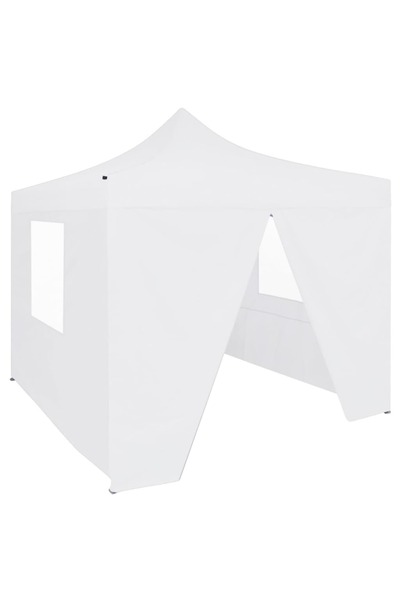 vidaxl Cort de petrecere pliabil cu 4 peret›i, alb, 3 x 3 m, ot›el