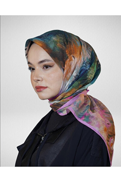 Akel Spring Eşarp Suluboya Desen Pembe