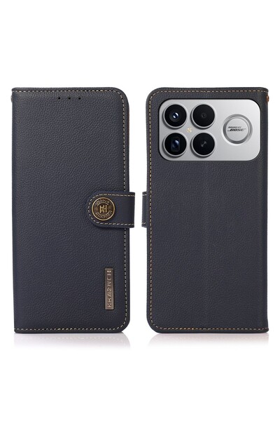 KHAZNEH Δερμάτινη Θήκη Πορτοφόλι Blue (Xiaomi Poco F8 Ultra 5G)