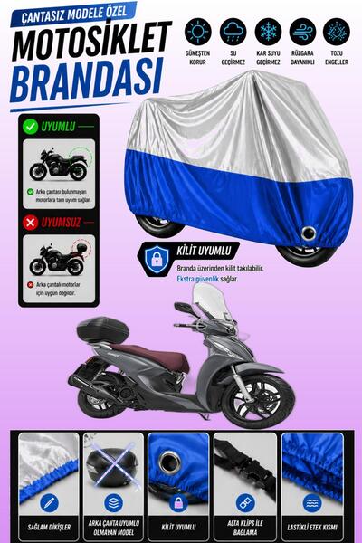 Cemku Twin Top Gray - Bottom Blue Kymco People S 125I Compatible Engine Cover...