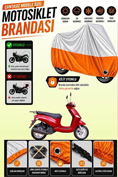 Cemku Twin Top Gray - Bottom Orange Kanuni Wiki 125 Compatible Engine Cover, ...