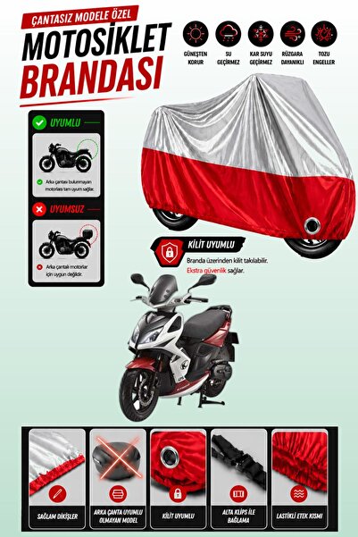Cemku Twin غطاء محرك متوافق مع Kymco Super 8 125 باللون الرمادي من الأعلى وال...