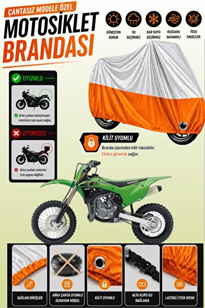 Cemku Twin غطاء محرك متوافق مع كاواساكي KX 85 باللون الرمادي من الأعلى والبرت...