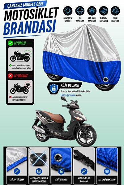 Cemku Twin غطاء محرك متوافق مع Kymco Agility City 125 باللون الرمادي من الأعل...