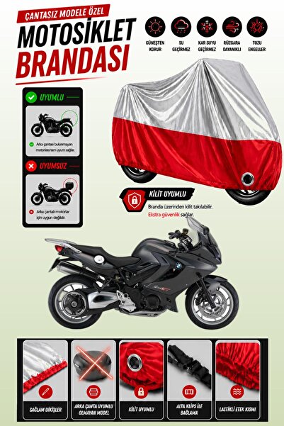Cemku Twin غطاء محرك متوافق مع سيارة BMW F 800 GT باللون الرمادي من الأعلى وا...