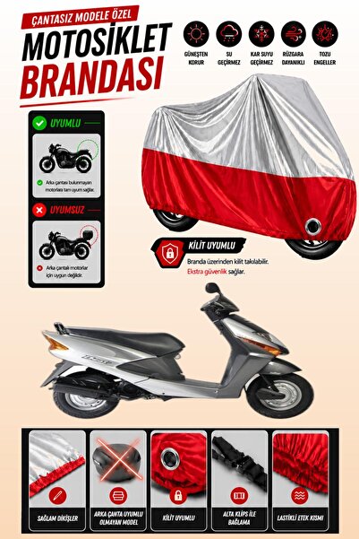 Cemku Twin Top Gray - Bottom Red Honda Scv 100 F Beat Compatible Engine Cover...