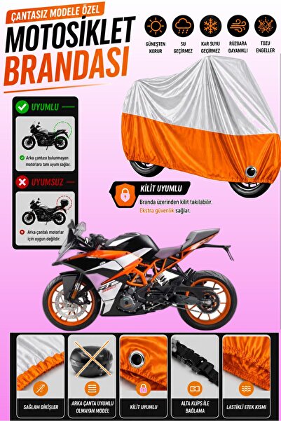 Cemku Twin غطاء محرك متوافق مع KTM 390 RC باللون الرمادي من الأعلى والبرتقالي...