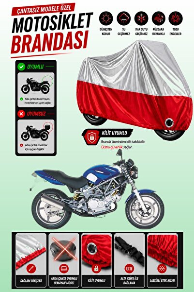 Cemku Twin غطاء محرك متوافق مع هوندا VTR 250 باللون الرمادي من الأعلى والأحمر...