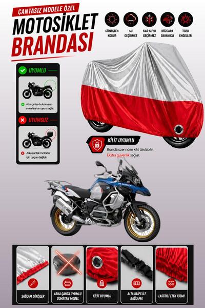 Cemku Twin غطاء محرك متوافق مع BMW R 1250 GS Adventure باللون الرمادي من الأع...