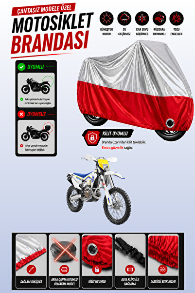 Cemku Twin غطاء محرك متوافق مع Husqvarna FE 450 باللون الرمادي من الأعلى والأ...