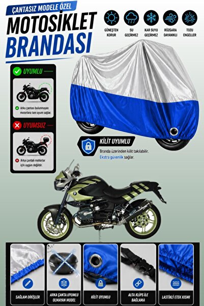 Cemku Twin Top Gray - Bottom Blue Bmw R 1150 R Compatible Engine Cover, Rear ...