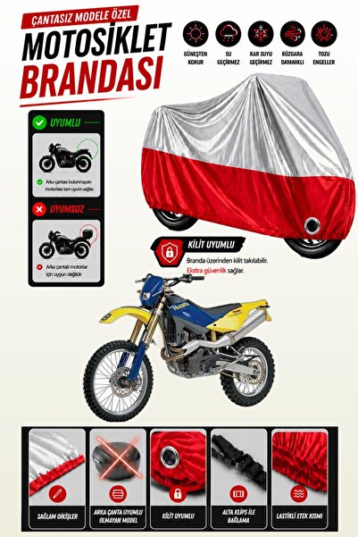 Cemku Twin غطاء محرك متوافق مع Husqvarna TE 610 باللون الرمادي من الأعلى والأ...