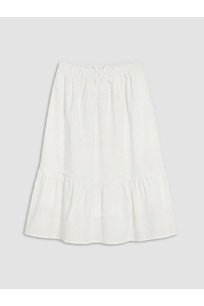 LC Waikiki Girls' Ruffle Detailed Skirt with Elastic Waistband