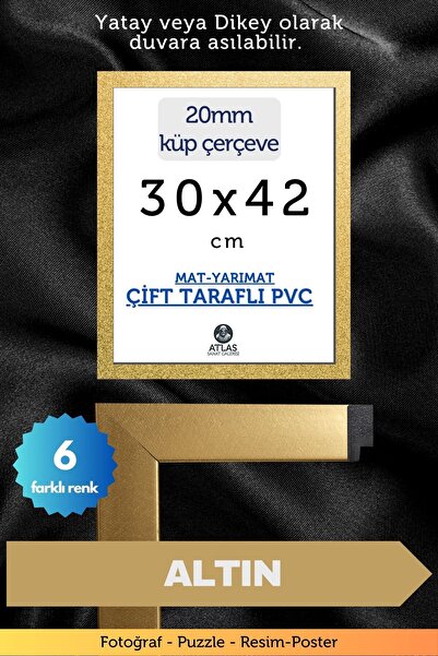Atlas Sanat Galerisi 20mm-30x42 Cm Mat Pvc Li Camsız Fotoğraf Puzzle Belge Çe...