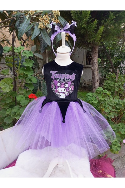 Niliya çocuk giyim Velvet Kkuuroomi Printed Tutu Dress