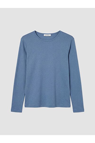 LC Waikiki Blue Crew Neck Women's Bodysuit