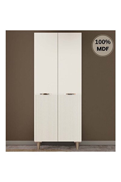 comiet Menekşe 2 Kapak Mdf Ayaklı Tasarım Gardırop