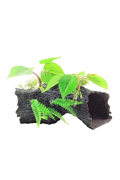 HAPPET Decor acvariu, Peșteră cu plante, 33x20x21cm