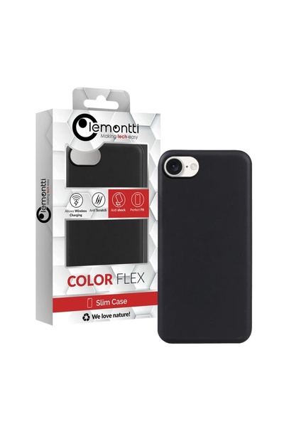 lemontti Μαύρη Μαλακή Λεπτή Θήκη Σιλικόνης για iPhone 17e / iPhone 16e