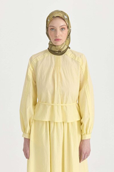 Nihan Garden Whisper Twill İpek Eşarp Olive