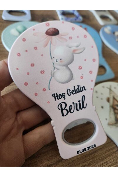 fırsatlar diyarı Tavşan Tema Balon Açacak Magnet Yeni Doğan Bebek Mevlidi Doğ...