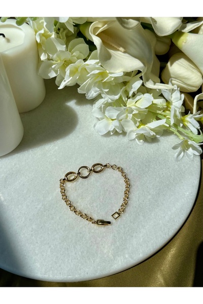 Merishe Jewerly Gold Ringed Stainless Steel Adjustable Bracelet
