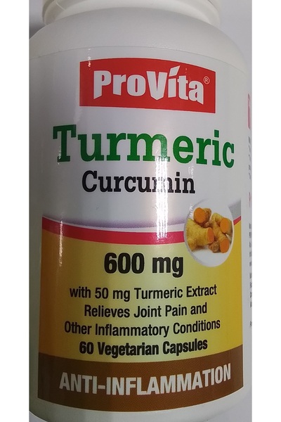 provita Turmeric Curcumin 600mg 60 vegetarian capsules