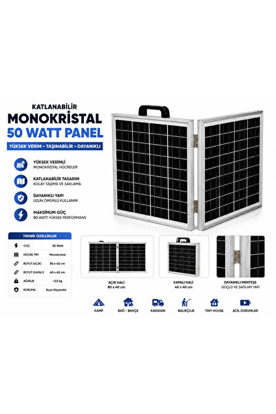 CELİKSHOP 50 Watt Katlanır PANEL