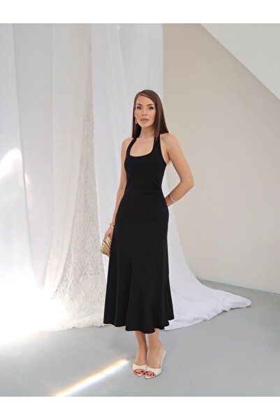 Tumtum Wear Asymmetrical Cut Dress with Ties at the Neck
