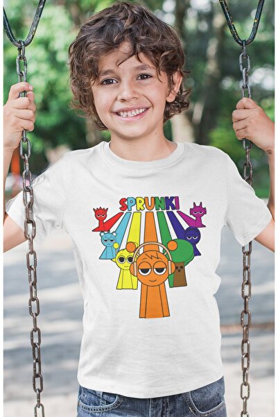 SEVBANO Tricou pentru copii cu imprimeu Sprunki, unisex, cu desene animate (1...