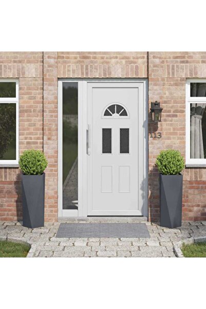 vidaxl Jardiniera 2 pcs Antracit 30 x 30 x 75 cm Otel