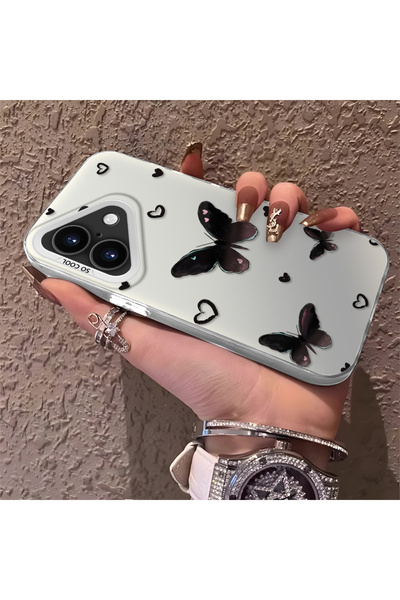PATTERNOVA iPhone 17 Uyumlu Nazarik Kelebek Desenli, Tam Kaplama Koruma, Şık ...