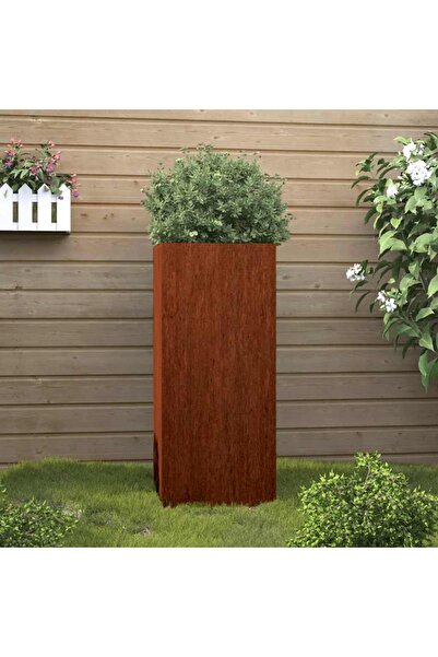 vidaxl Jardiniera, 32x29x75 cm, otel corten
