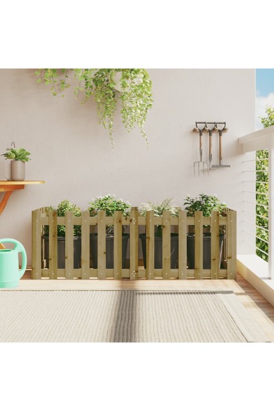 vidaxl Pat inaltat gradina design gard 150x50x50 cm lemn impregnat pin