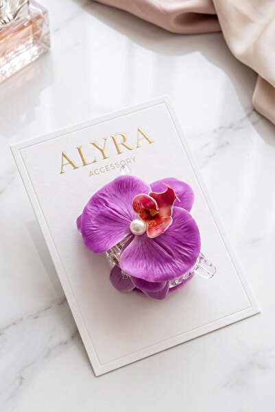 ALYRA مشبك شعر بتفاصيل زهرية، مشبك شعر كبير الحجم، مشبك شعر هاواي، إكسسوار أن...