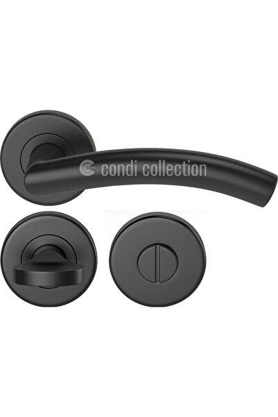Condi Collection 101E مقبض باب من الفولاذ المقاوم للصدأ باللون الأسود الثابت