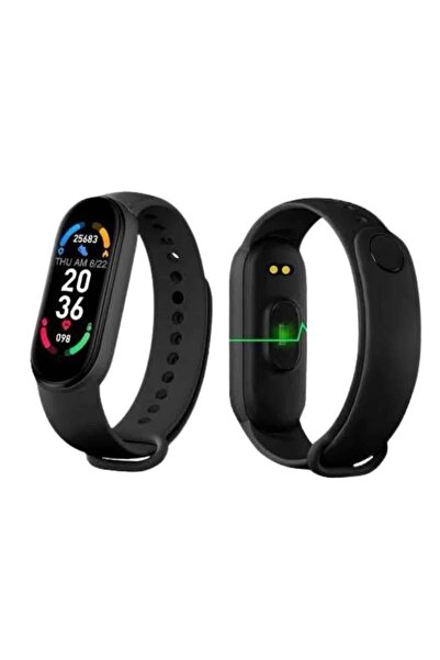 ZERO LAND ILKESHOP M6 Akıllı Bileklik Siyah Adımsayar Spor Takibi Android ve (125325) İOS Uyumlu