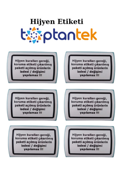 TOPTANTEK Hijyen Etiketi Koruma Bandı Toplam 490 Adet