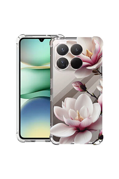 bestcase Husă Antișoc pentru Xiaomi 15T Pro, Florală - Magnolie Roz, 2100001 ...