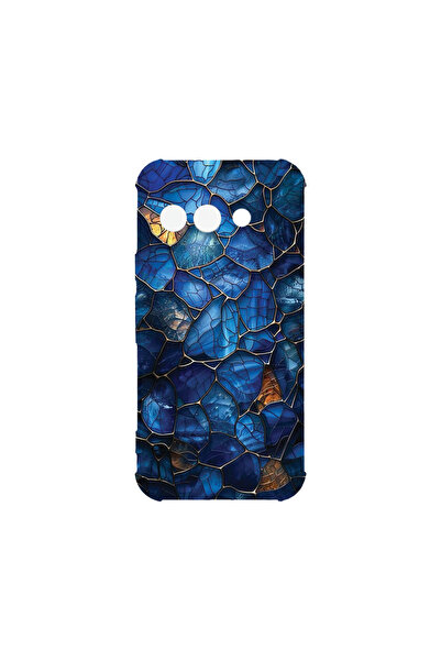 bestcase Противоударен калъф за Google Pixel 9a, Флорален - Витражна хортензи...