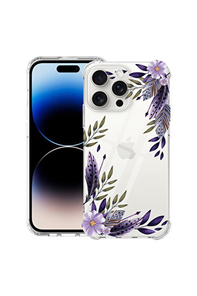 bestcase Husă Antișoc pentru Apple iPhone 14 Pro Max, Floral - Levander, 1399...