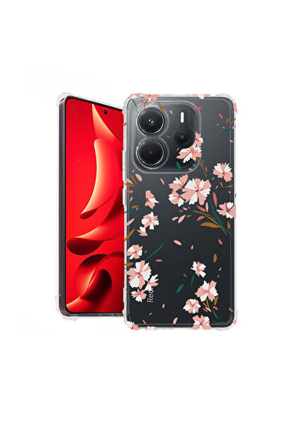 bestcase Husă Antișoc pentru Xiaomi Redmi Note 14 5G, Florală - Roz Pastel, 1...