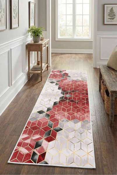 Monnhein Suerto Red Living Room Bucătărie Dormitor Covor cu imprimare digitală